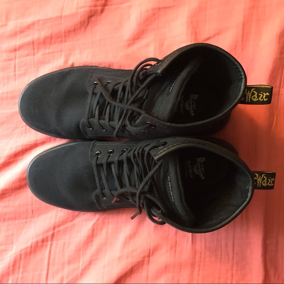 Dr Martens Black Canvas Sheridan Boots - Picture 5 of 11
